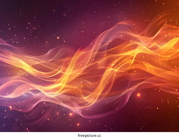 Red and pink flames on a black background