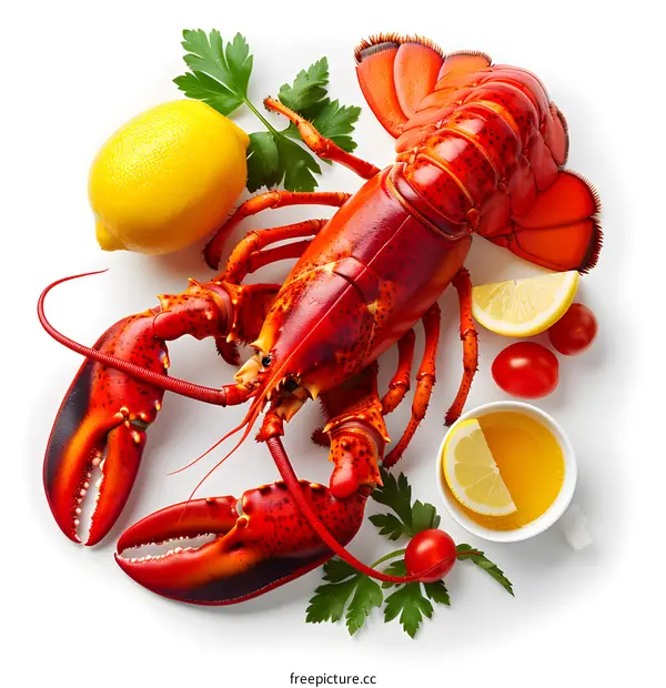 Cooked Lobster with Lemon and Parsley