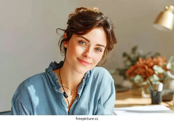 Portrait of a woman smiling confidently