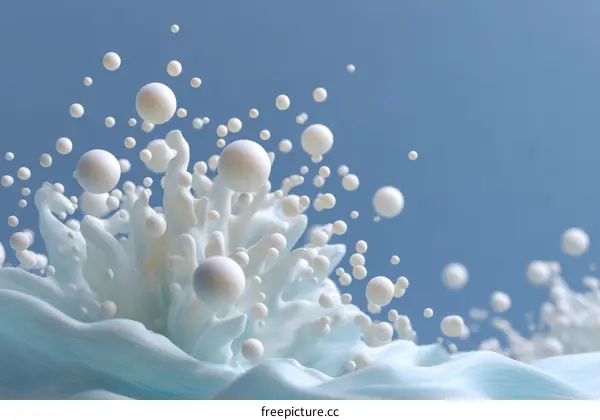 Abstract Milk Splash Art Illustration
