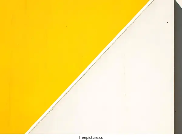 Abstract Yellow and White Diagonal Wall