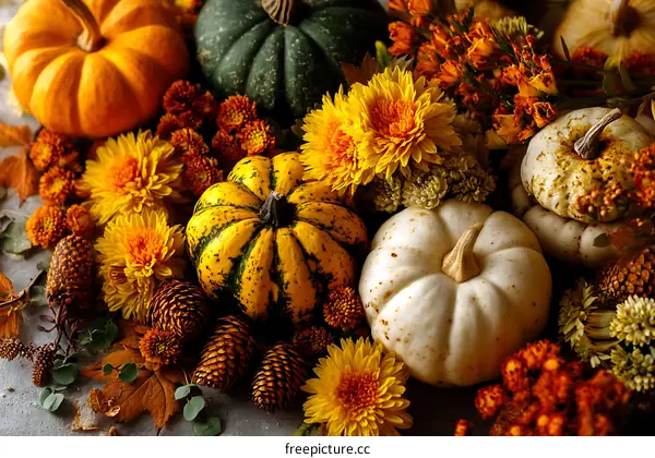 Autumn Harvest Thanksgiving Decorative Arrangement