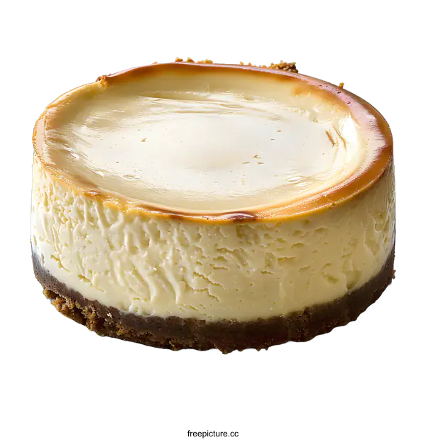 [Transparent Background PNG]New York-style cheesecake on white background