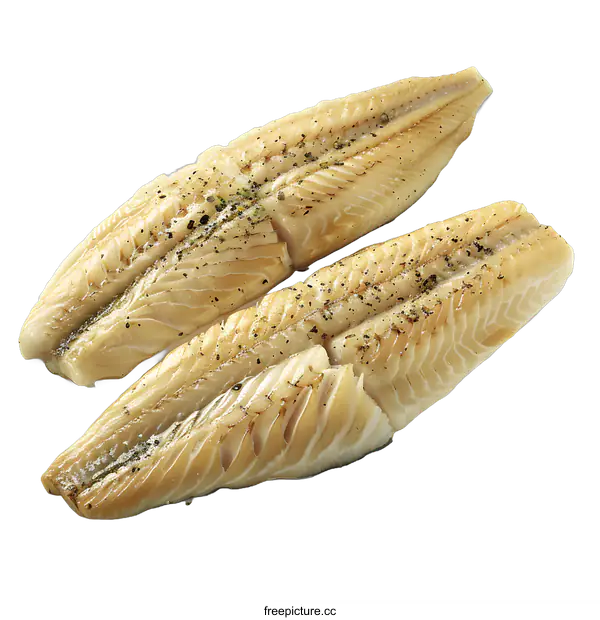 [Transparent Background PNG]Two pieces of white fish fillet