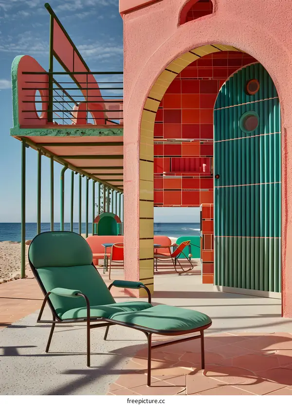 Modern Green Chair Beachside Architecture