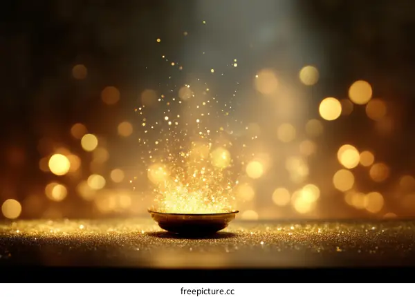Golden Sparkle Bowl Background