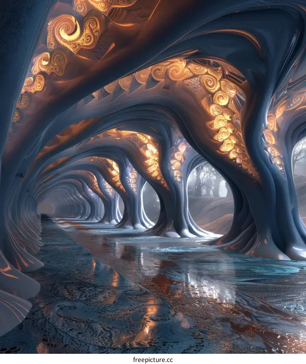 Mystical Glowing Trees in the Enchanted Forest