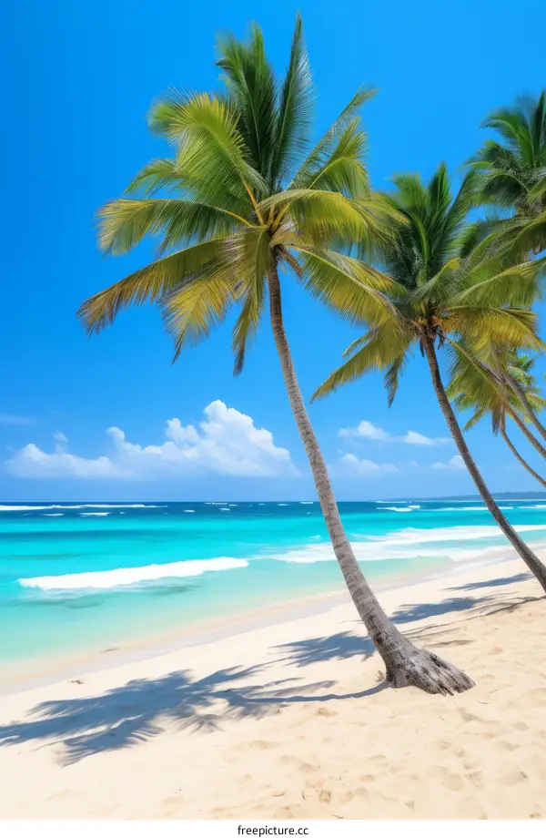 Beach with palm trees