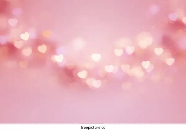 Romantic Pink Heart Light Background Image