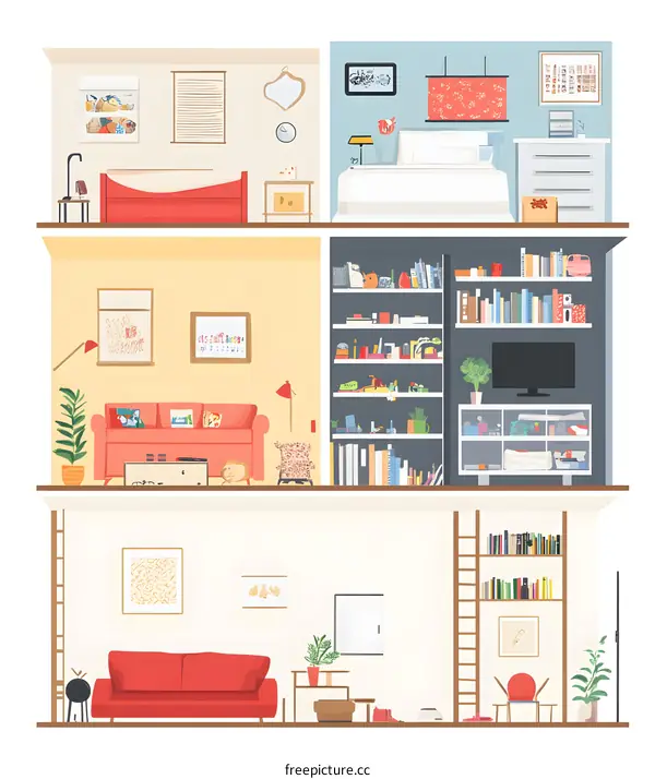 Interior Design of an Apartment Illustration