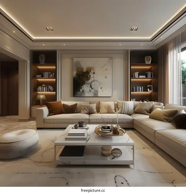 Modern minimalist living room