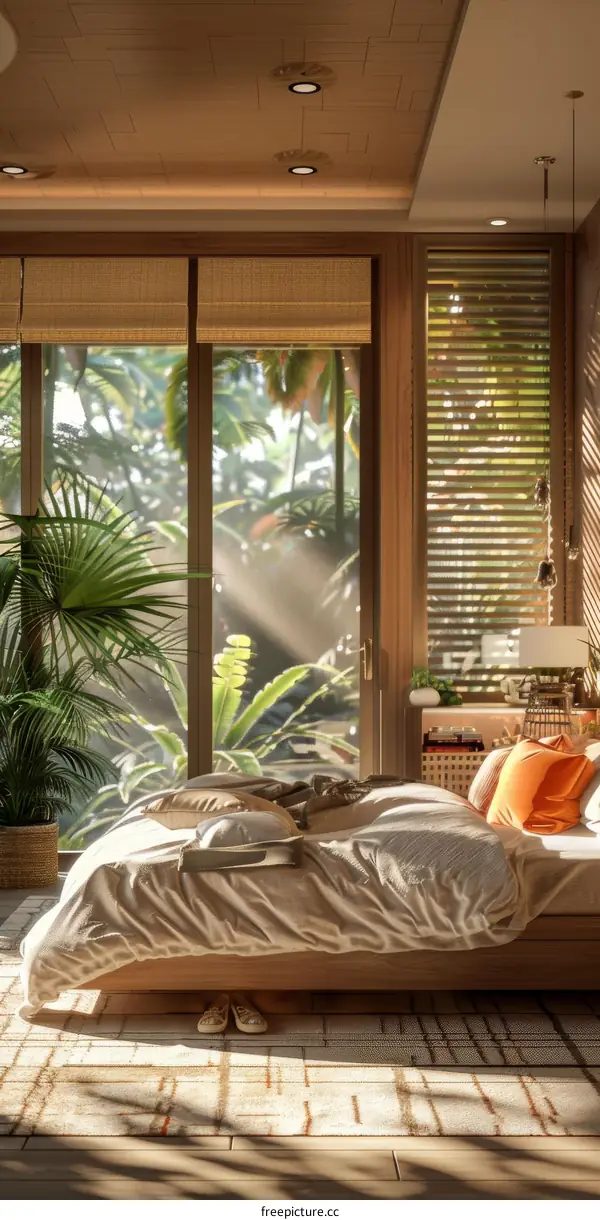 Tropical Paradise Bedroom Interior Design