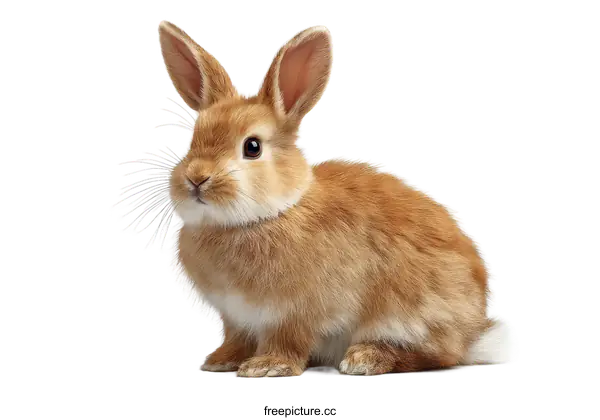 [Transparent Background PNG]Cute Baby Rabbit Against White Background