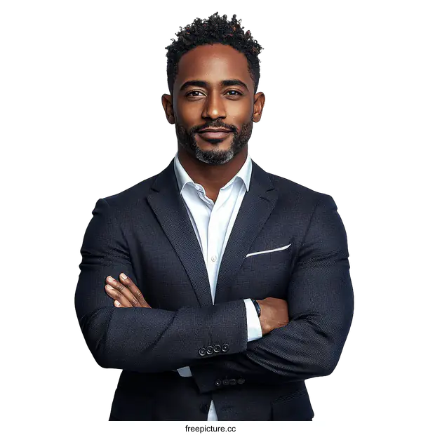 [Transparent Background PNG]Confident Business Professional Portrait