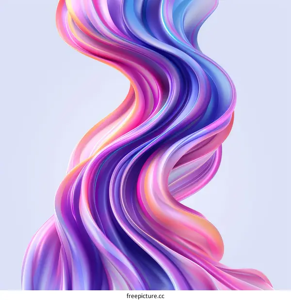 Colorful 3D Twisted Ribbon