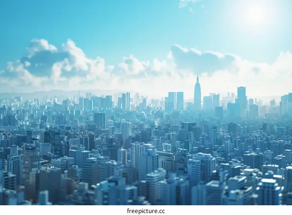 Modern City Skyline Panorama View