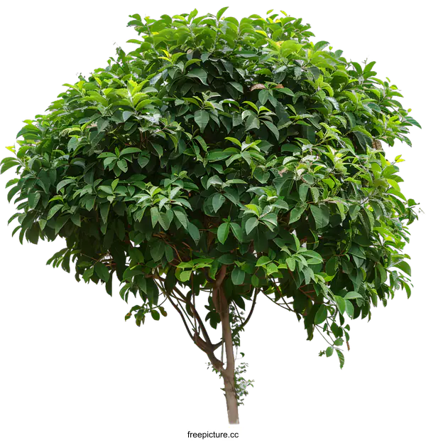 [Transparent Background PNG]Green Tree Isolated On White Background