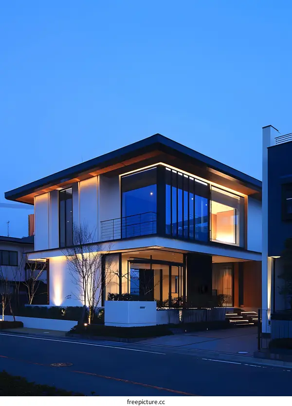 Modern Architecture House With Large Windows