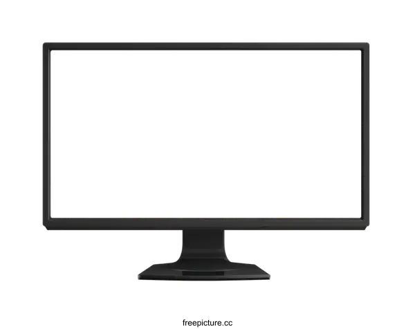 [Transparent Background PNG]Modern Black Computer Monitor Illustration