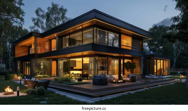 A Modern House That Coexists with Nature