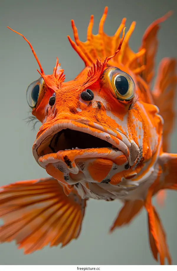 Orange and White Fish Closeup