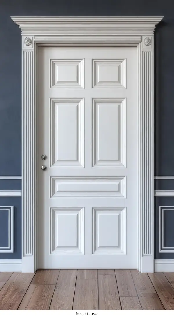 Elegant White Door in Classic Interior Design