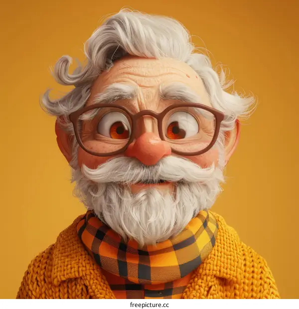 3D rendering of a grandpa