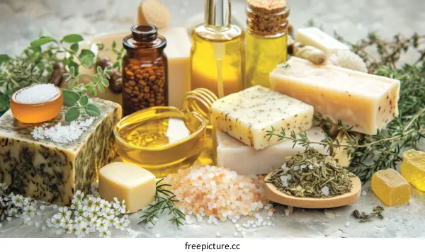 Natural Spa Products and Essential Oils for Relaxation