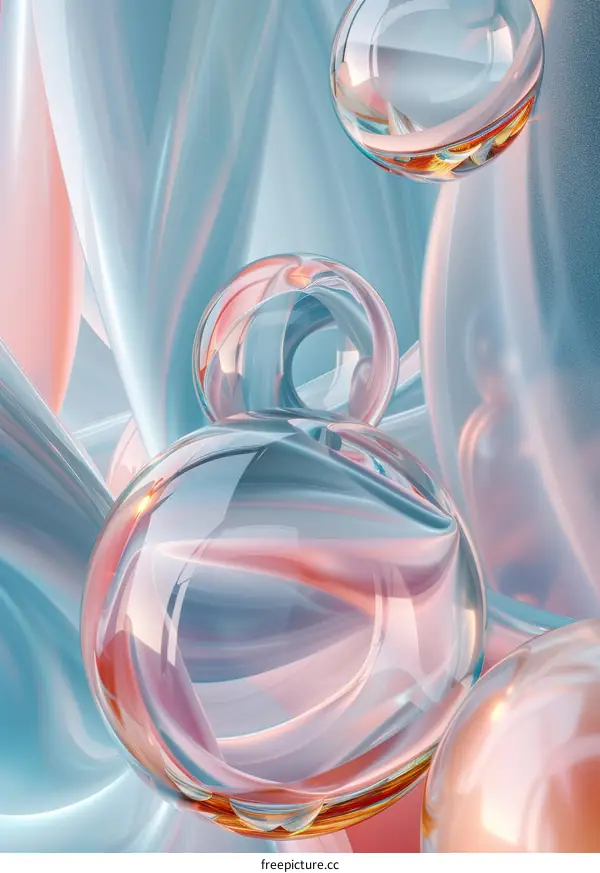 Abstract Colorful Geometric Glass Sphere