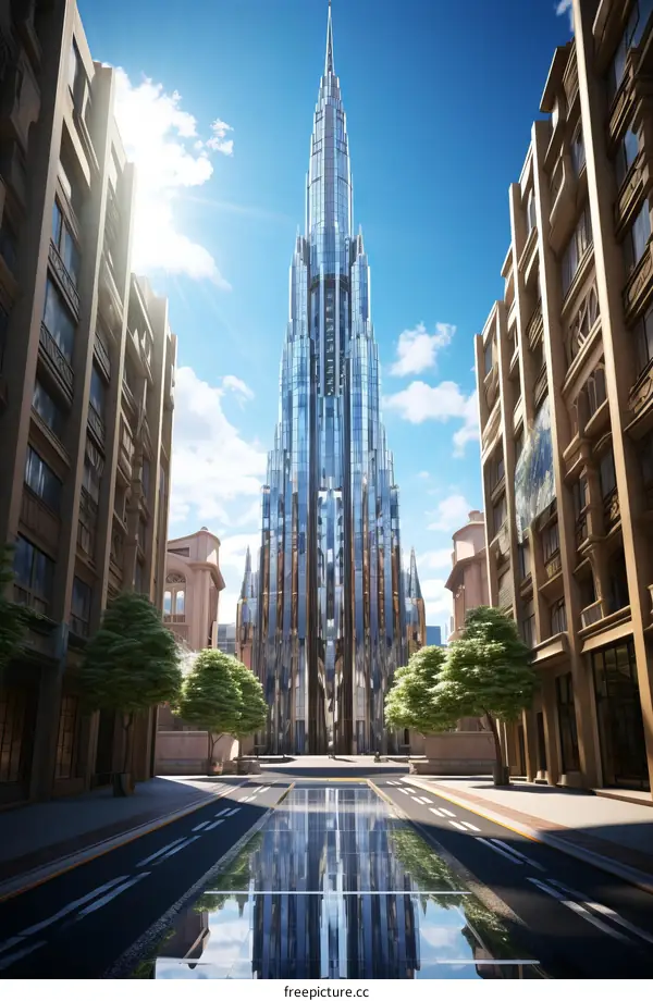 Futuristic Glass Skyscraper