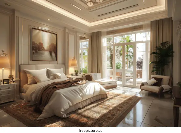 Luxury Bedroom Interior Design Illustration