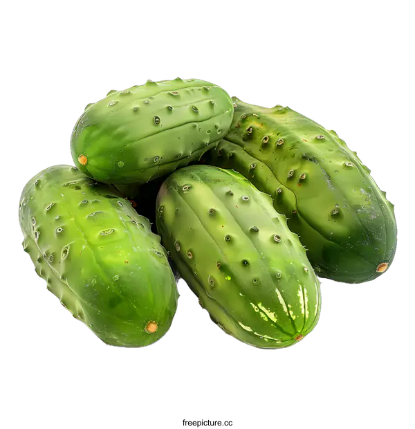 [Transparent Background PNG]Fresh Green Cucumbers