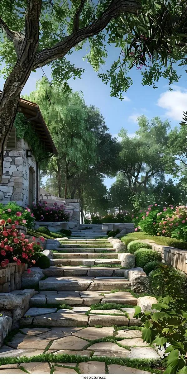 Stairway to a Country Villa