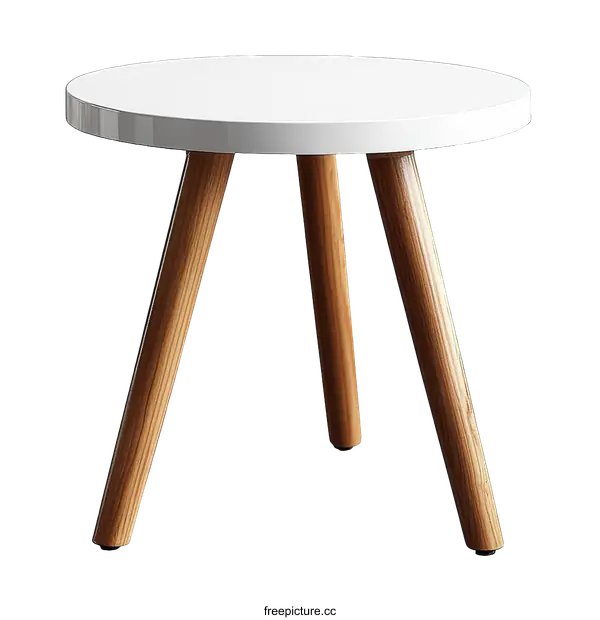 [Transparent Background PNG]Modern Wooden Table Design Illustration