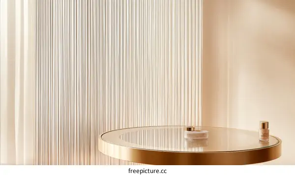 Elegant Interior Design with Light Beige Curtain