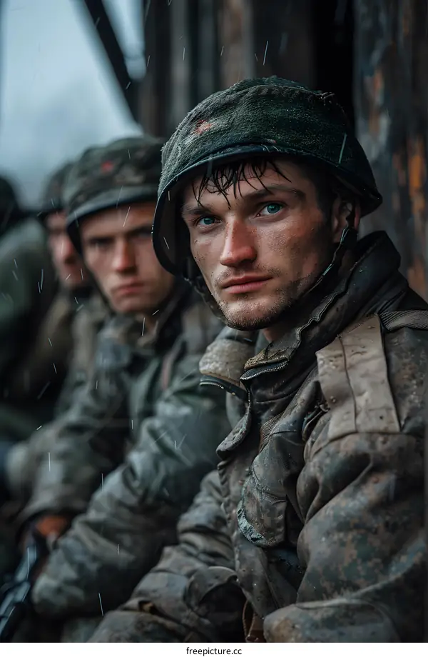 A soldier in a German military uniform during World War II.