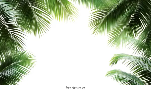 Palm Leaves Background Frame