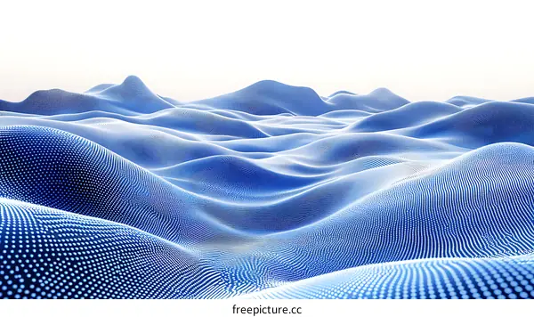 Abstract Blue Digital Landscape
