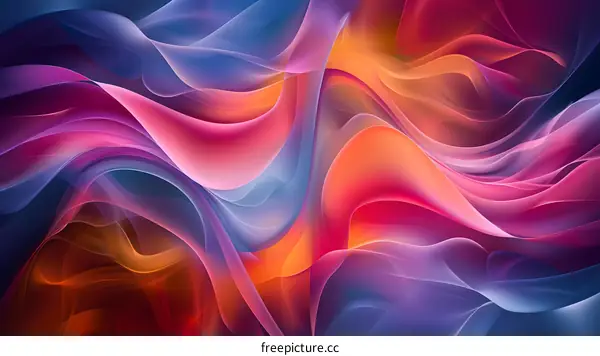 Abstract Colorful Background with Curved Lines