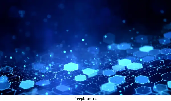 Abstract Technology Hexagonal Pattern Background