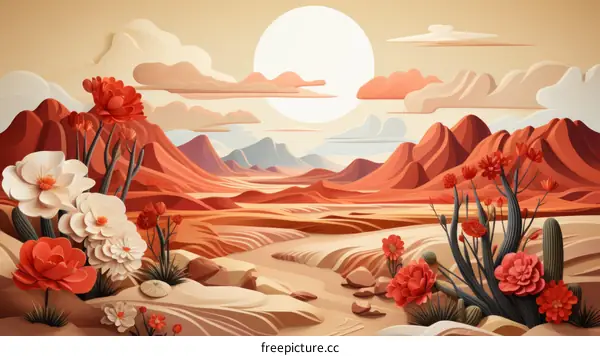 Desert Flowers Under the Sun