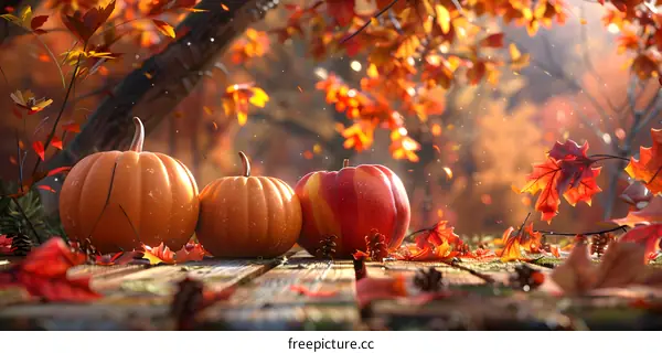 Pumpkins in the Fall