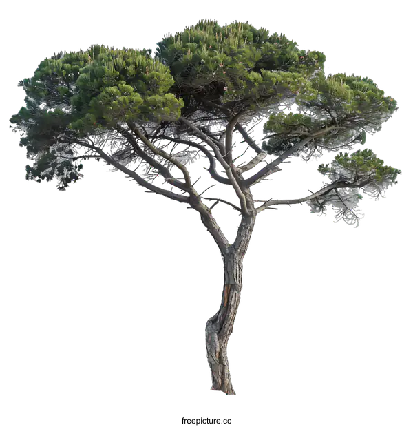 [Transparent Background PNG]Isolated Pine Tree on White Background