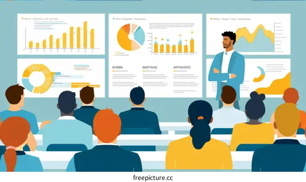 Businessman giving a presentation in a conference room