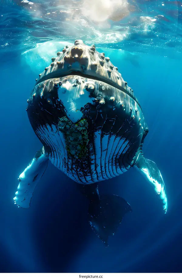Underwater Closeup of a Humpback Whale
