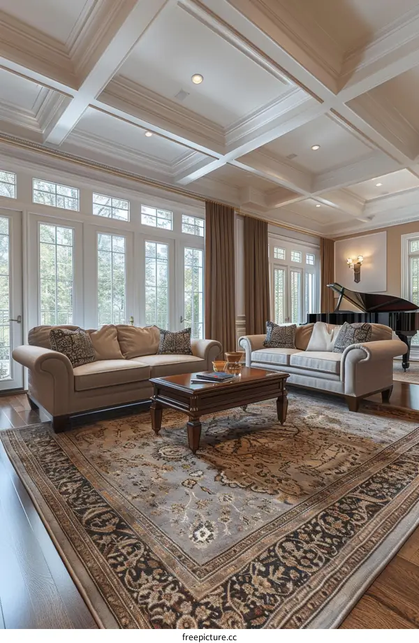 Piano in the living room