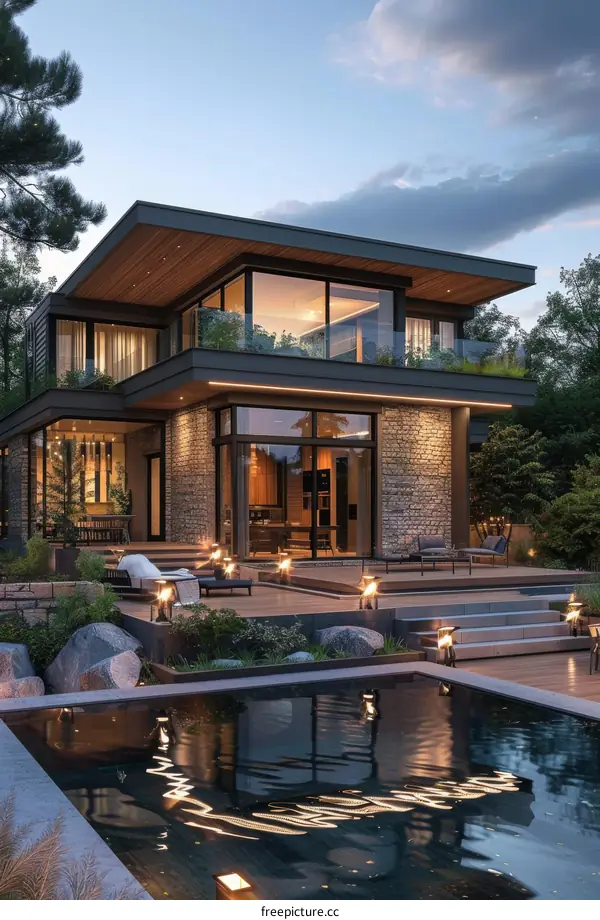 Modern Luxurious House with Backyard Pool