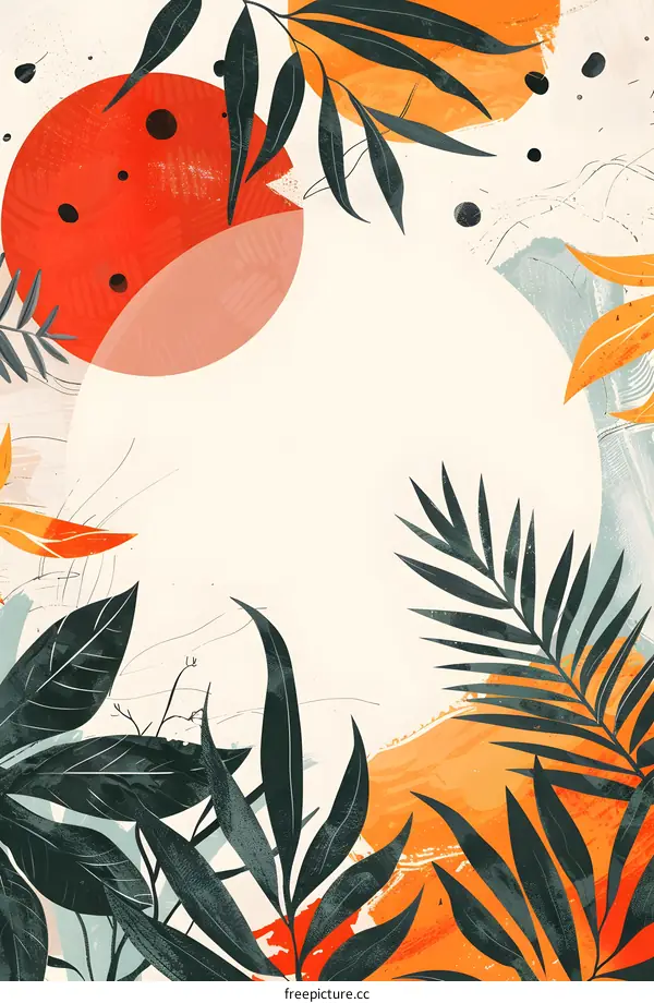 Tropical Leaves Abstract Background