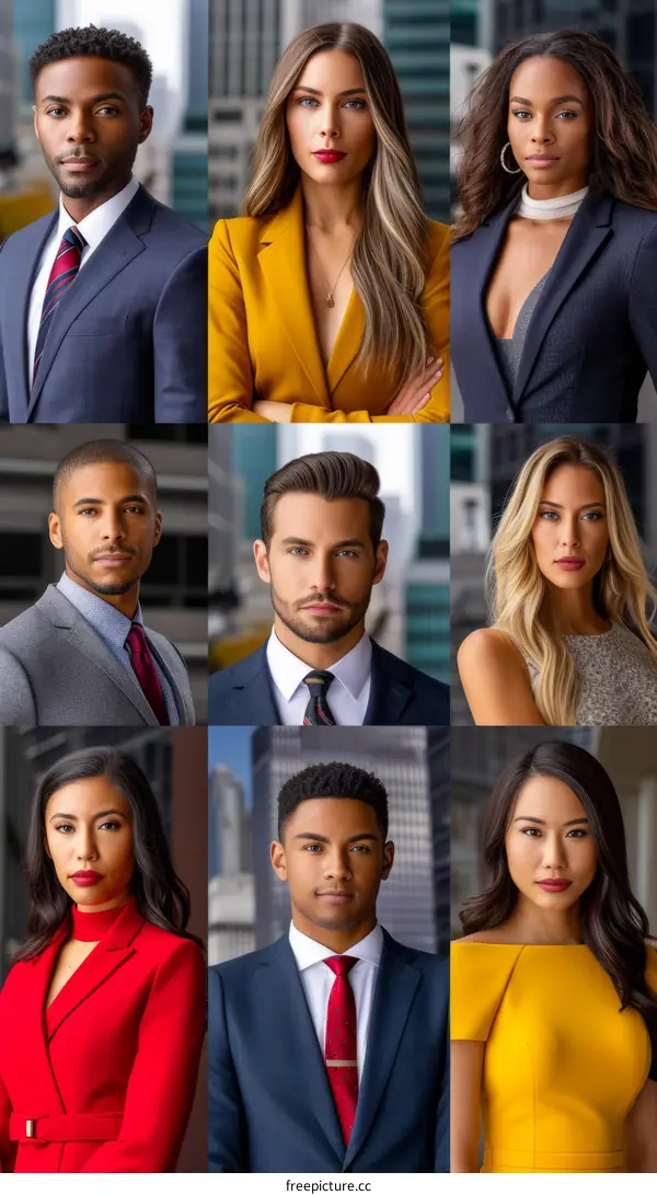 Professional Headshots Collage: Diversity and Inclusion