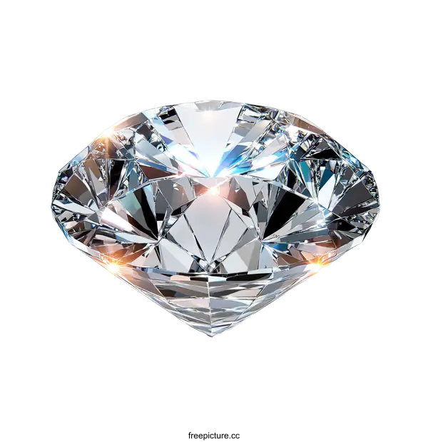 [Transparent Background PNG]Sparkling Round Brilliant Cut Diamond
